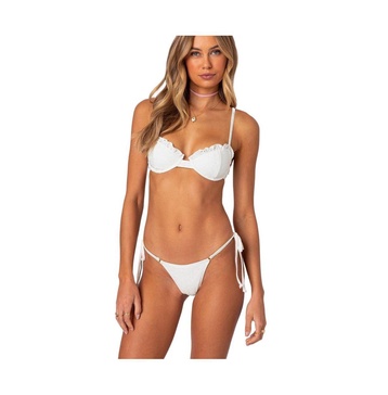 Women's Eyelet Cupped Bikini Top