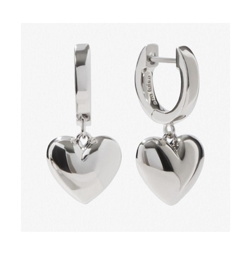 Puffed Heart Hoops - Jessica Silver
