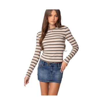 Womens Sivan Striped Long Sleeve T Shirt