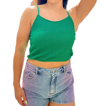 so fresh tank top in green