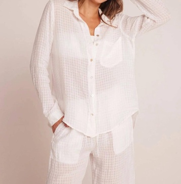 oversized button down shirt in white