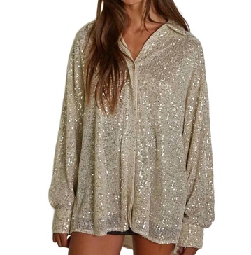 colby top in gold silver
