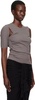 Gray Contorsion Rib Tank Top