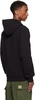Black Script Embroidery Hoodie