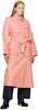 Pink Gael-V Leather Trench Coat