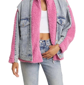 bear hug jacket in pink