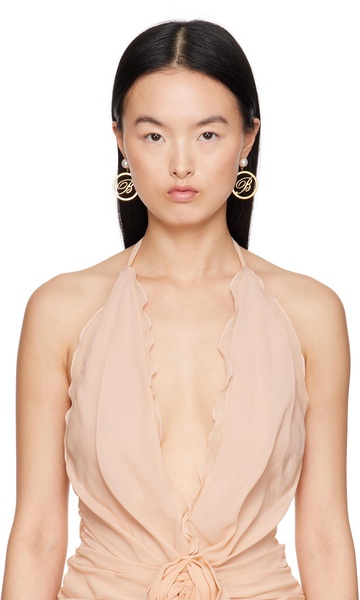 Gold Faux-Pearl Earrings