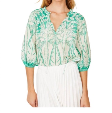 zara top in woodcarved palm