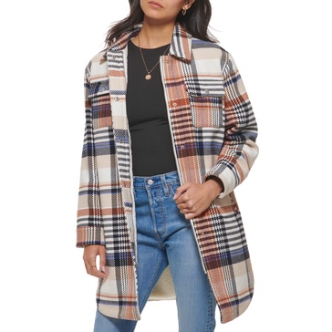 Levi's Womens Wool Blend Sherpa Lined Long Shacket
