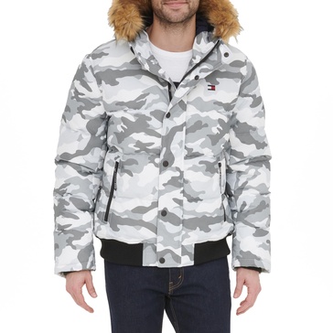 Tommy Hilfiger Men's Arctic Cloth Quilted Snorkel Bomber Jacket (Standard and Big & Tall)