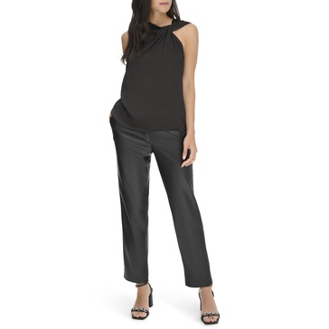 Calvin Klein Women's Twist Neckline Sleeveless Blouse