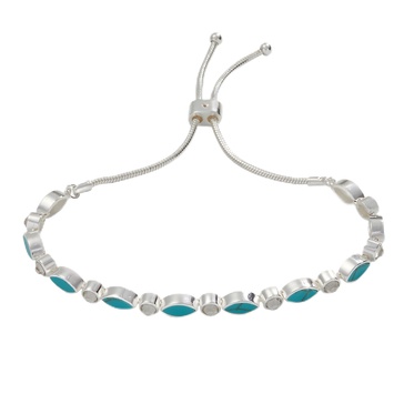 Alex and Ani Navette Stone + Crystal Bolo Tennis Bracelet