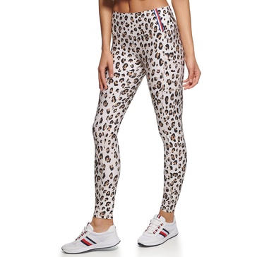 Tommy Hilfiger Women's High Rise Cheetah Print Full Length Legging