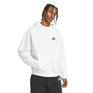 adidas Men's Future Icons Small Logo Full-Zip Hoodie
