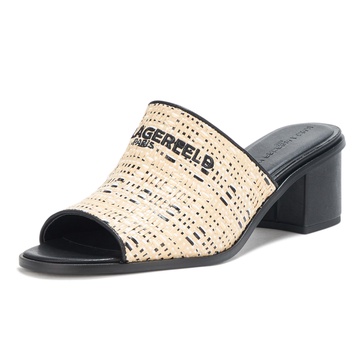 KARL LAGERFELD Women's Everyday Cushioned Insole Harford-Sandal Mule Wedge