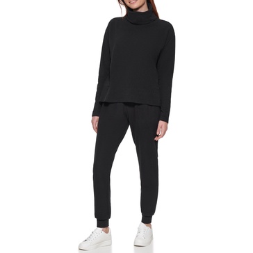 Andrew Marc womens Fleece Turtleneck Sweatshirt