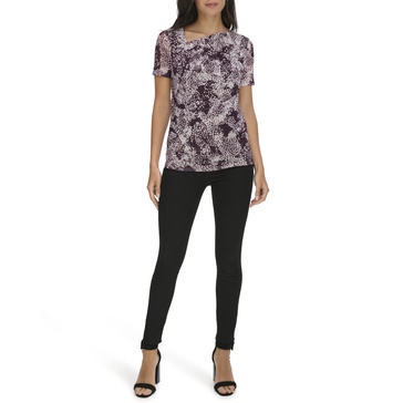 Calvin Klein Women's Printed Short Sleeve Top