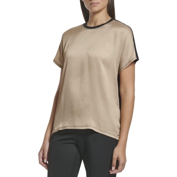 Tommy Hilfiger Women's Blouse Work Top Short Sleeve Top