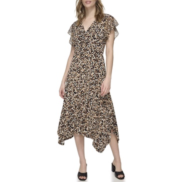 Calvin Klein Women's Plus Knit V Neck Dress
