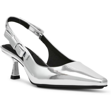 carmel womens patent padded insole slingback heels