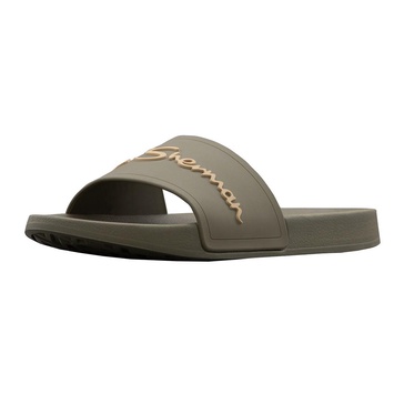 Ben Sherman Mens Waterford Logo Slide Casual Sandals Casual - Green