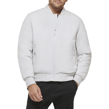 DKNY Mens Clean Zip Front Bomber Jacket