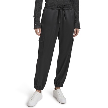 Andrew Marc Women's Joggers Cargo Satin Bottoms