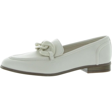 Anne Klein Womens Braxton Faux Leather Flat Loafers