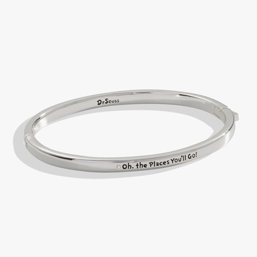 Alex and Ani Dr. Seuss™, Oh The Places You'll Go Hinge Bracelet, Shiny Gold Finish, Gold Charm
