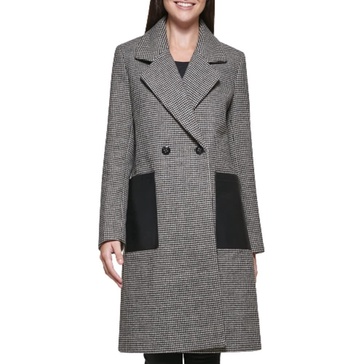 Calvin Klein Women's Notch Collar Double Breast Patch Pocket Jacket
