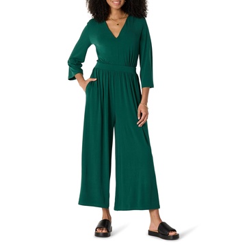 Amazon Essentials Women's Relaxed-Fit Matte Jersey Jumpsuit