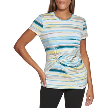 DKNY Women's Short Sleeve Side Ruche Top