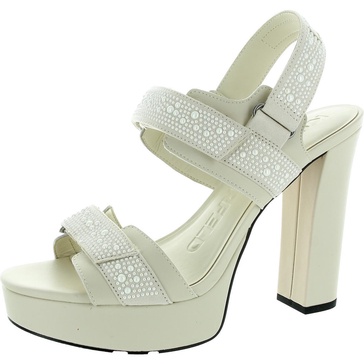 KARL LAGERFELD womens Alessia Pearl Slingback Platform Sandal