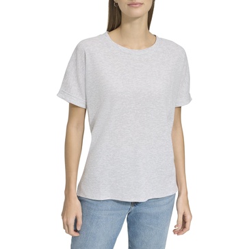 Andrew Marc Sport Women's Crew Neck Boxy Waffle Knit T-Shirt