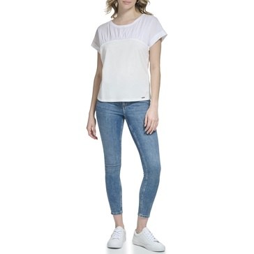 Calvin Klein Women's Gathered Front Knit Blouse