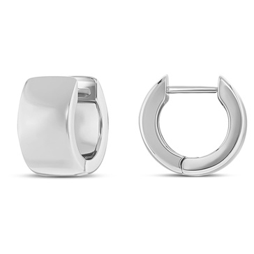 Amazon Essentials 15mm Polished Flat Huggie Hoop Earring