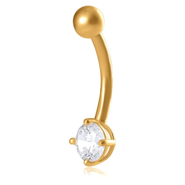 Amazon Essentials 10k Gold Belly Button Ring (previously Amazon Collection)