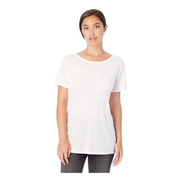 Alternative Women's Cross Back Tee, White, XS