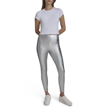 Andrew Marc Women's Shiny High Rise Leggings Bottoms