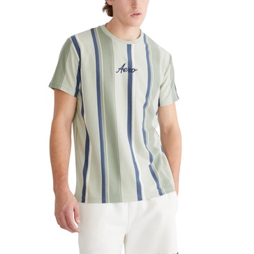 AEROPOSTALE Men's Vertical Stripe Graphic Tee