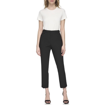 Calvin Klein Women's Woven Flat Pant (Standard and Plus Size)