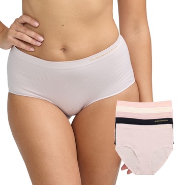BCBGMAXAZRIA Women's Seamless 5-Pack Brief Underwear
