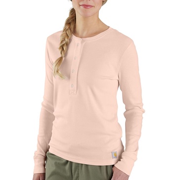 Carhartt Women's Tencel Fiber Series Relaxed Fit Long-Sleeve Ribbed Henley