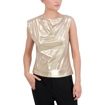 womens jersey cowlneck pullover top