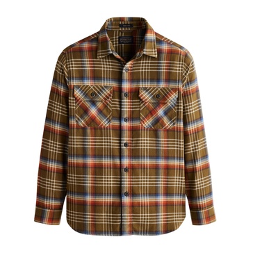 PENDLETON Men's Plaid Burnside Double-Brushed Flannel Shirt for Men - Heritage-Inspired Long Sleeve Plaid for Men