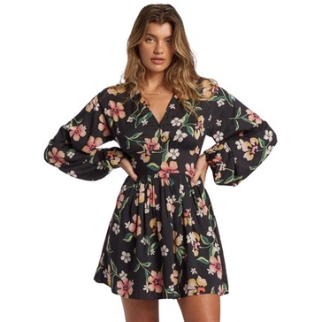 Billabong Women's Night Bloom V-Neck Mini Dress
