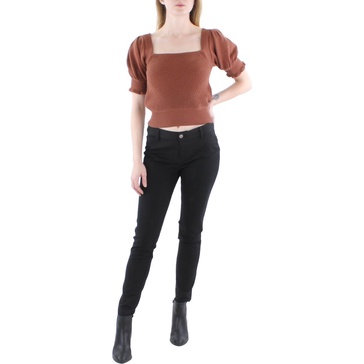 French Connection Womens Square Neck Cable Knit Pullover Sweater