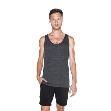 American Apparel Unisex Tri-Blend Tank, Tri/Black, X-Small