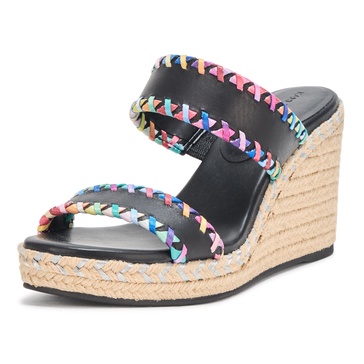 KARL LAGERFELD Women's Everyday Cushioned Insole Cybil-Ankle Strap Sandal Wedge
