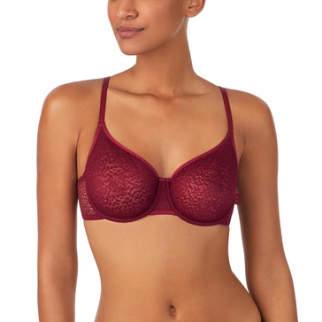 DKNY Women's Modern Lace Unlined Demi Bra, Garnet